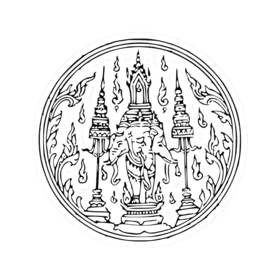 Lanchakon 1950 p. 58b (Thailand) STICKER Vinyl Kiss-Cut Decal 2 Inch White - The Sticker Space