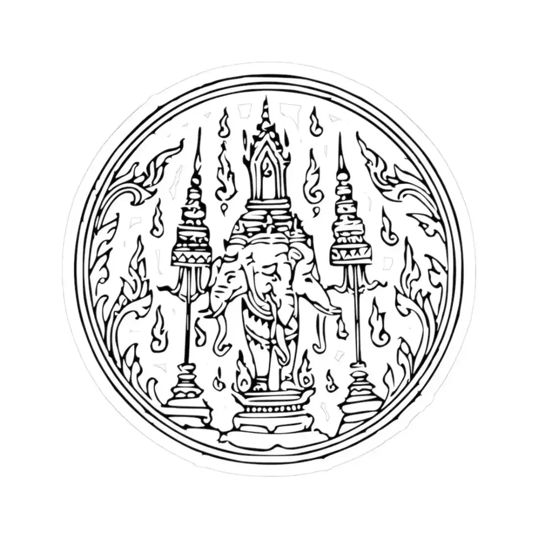 Lanchakon 1950 p. 58b (Thailand) STICKER Vinyl Kiss-Cut Decal 3 Inch White - The Sticker Space