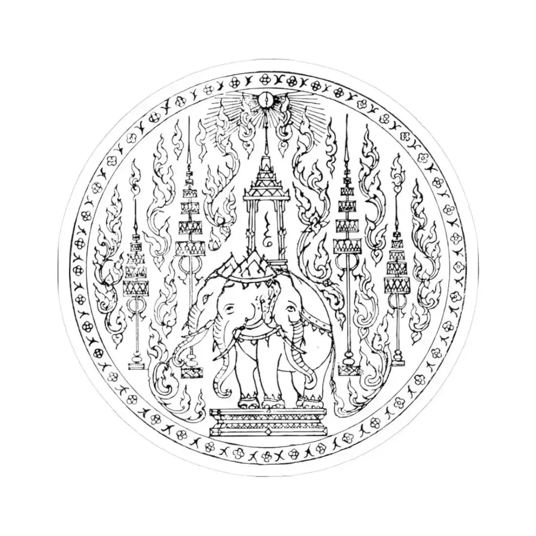 Lanchakon 1950 p. 59 (Thailand) STICKER Vinyl Kiss-Cut Decal 3 Inch White - The Sticker Space