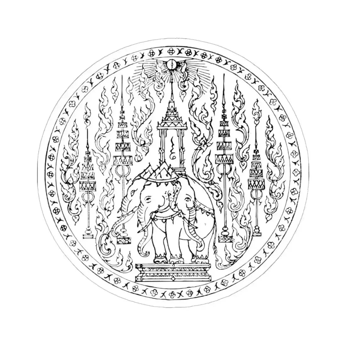 Lanchakon 1950 p. 59 (Thailand) STICKER Vinyl Kiss-Cut Decal 6 Inch White - The Sticker Space