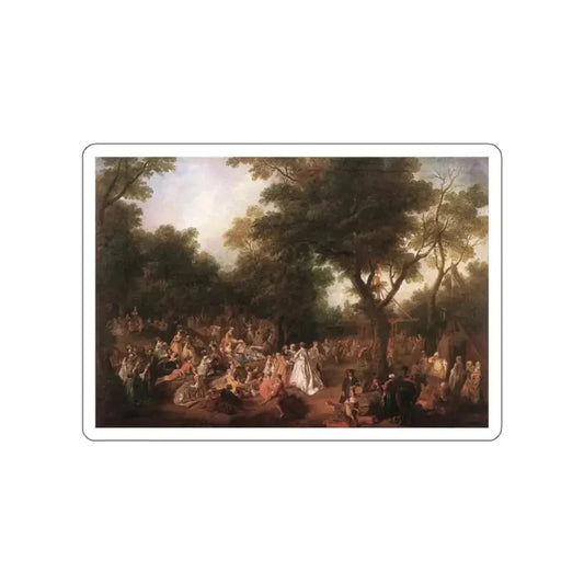 LANCRET, Nicolas - Fete in a Wood (Artwork) STICKER Vinyl Die-Cut Decal White Die-Cut 2 Inch - The Sticker Space