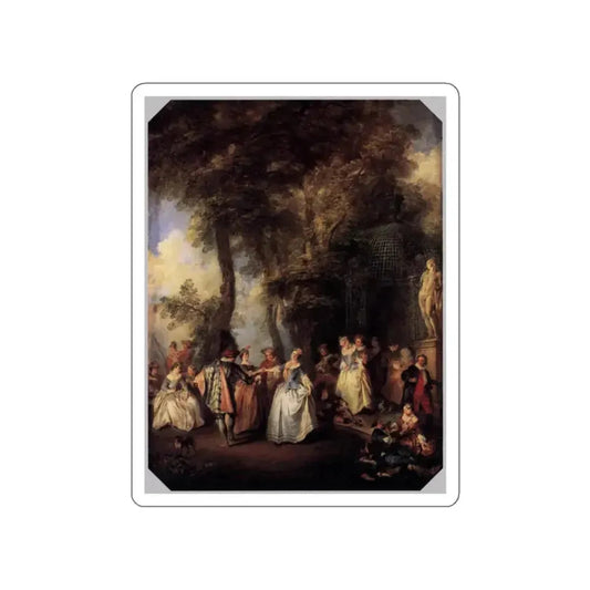 LANCRET, Nicolas - Le Moulinet (Artwork) STICKER Vinyl Die-Cut Decal White Die-Cut 2 Inch - The Sticker Space