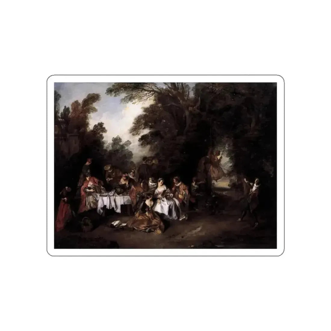 LANCRET, Nicolas - Le Repas Italien (Artwork) STICKER Vinyl Die-Cut Decal - The Sticker Space