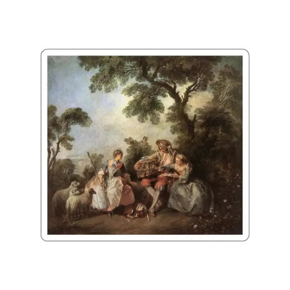 LANCRET, Nicolas - The Bird Cage (Artwork) STICKER Vinyl Die-Cut Decal White Die-Cut 2 Inch - The Sticker Space