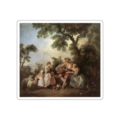 LANCRET, Nicolas - The Bird Cage (Artwork) STICKER Vinyl Die-Cut Decal White Die-Cut 6 Inch - The Sticker Space