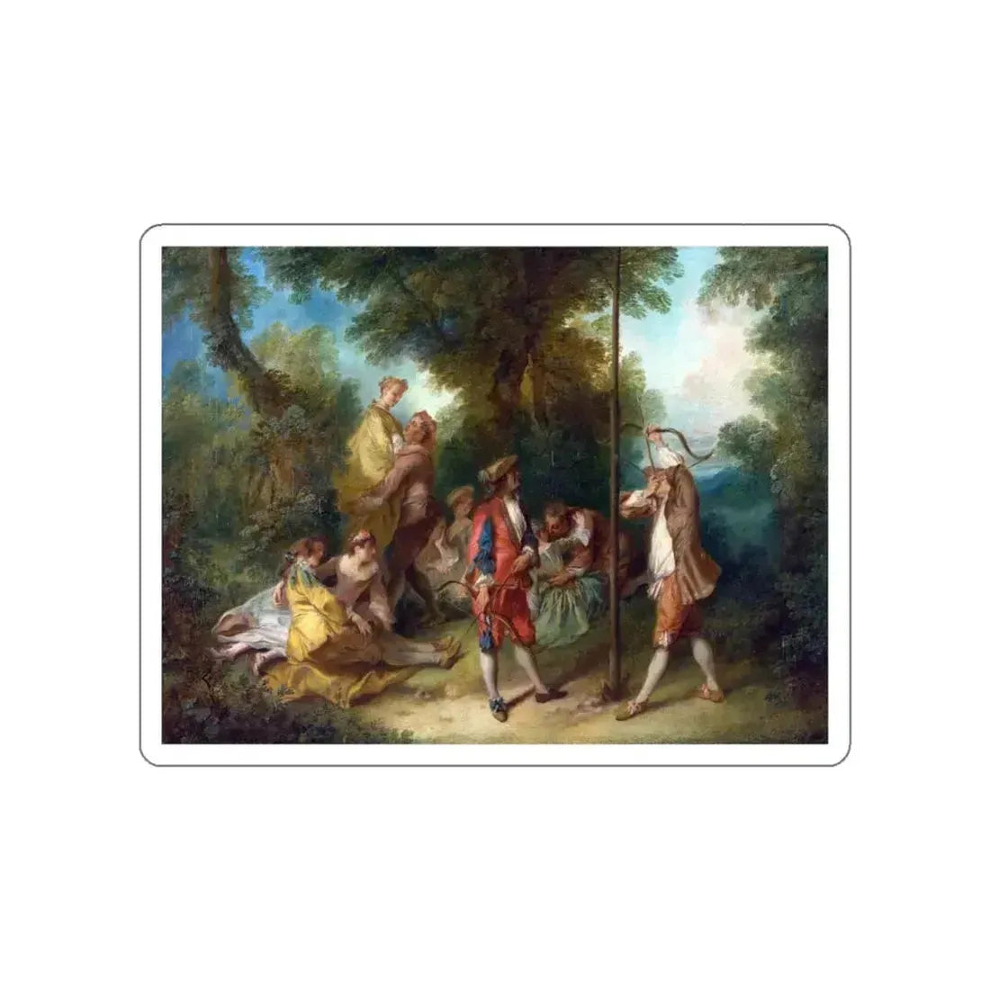 LANCRET, Nicolas - The Four Ages of Man - Maturity (Artwork) STICKER Vinyl Die-Cut Decal White Die-Cut 5 Inch - The Sticker Space