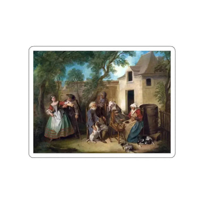 LANCRET, Nicolas - The Four Ages of Man - Old Age (Artwork) STICKER Vinyl Die-Cut Decal - The Sticker Space