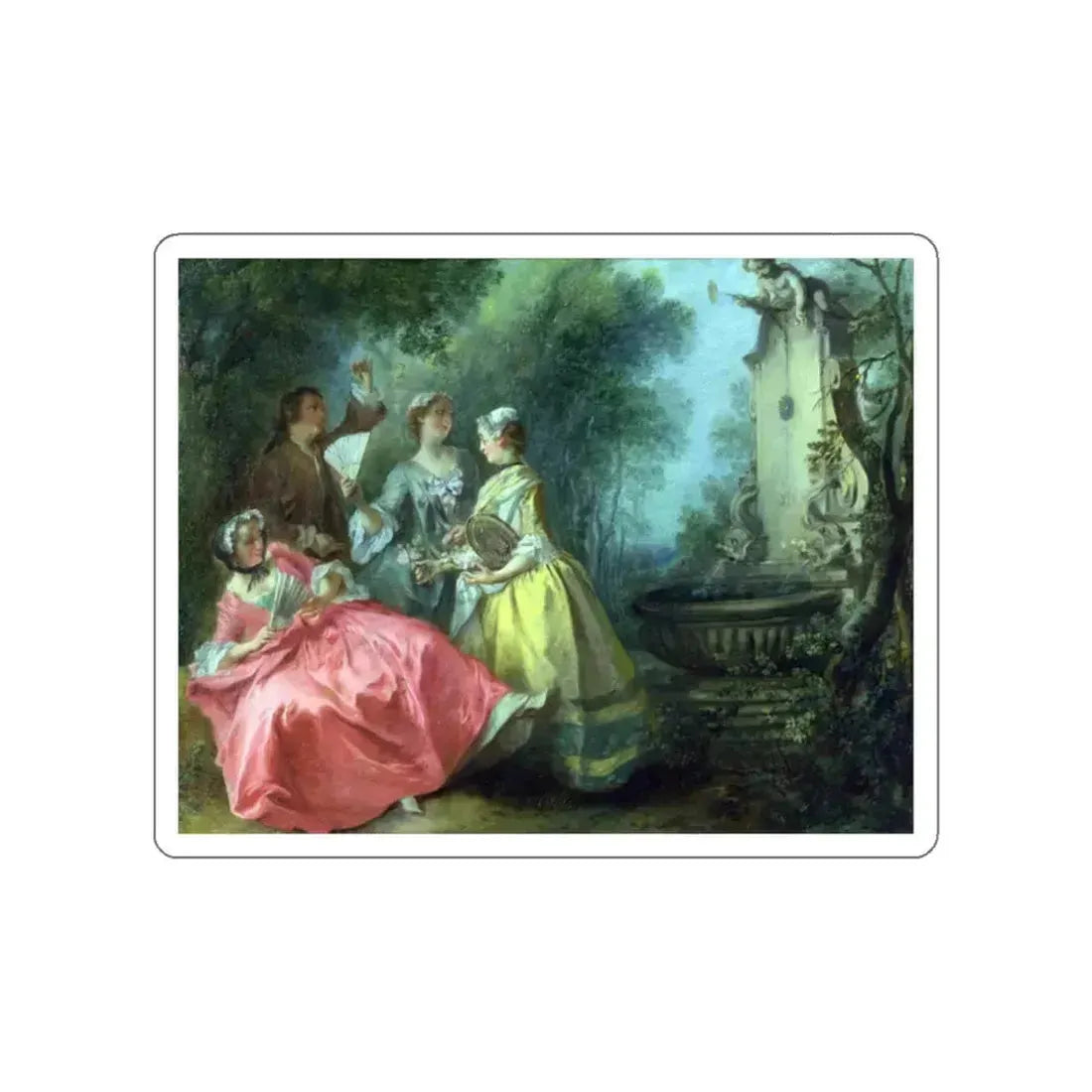 LANCRET, Nicolas - The Four Times of Day - Midday (Artwork) STICKER Vinyl Die-Cut Decal White Die-Cut 2 Inch - The Sticker Space