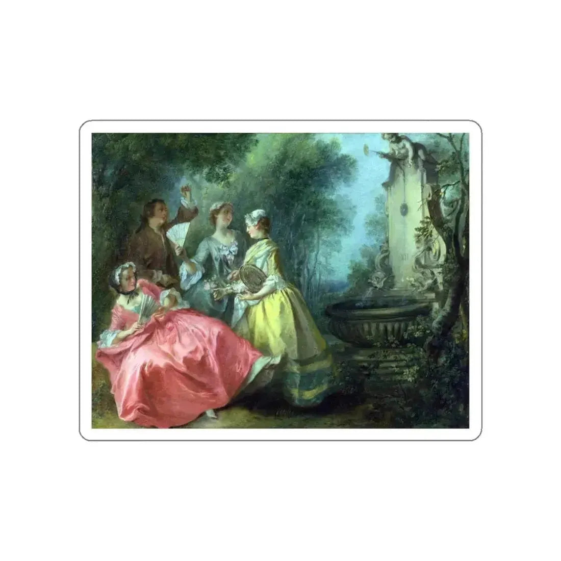 LANCRET, Nicolas - The Four Times of Day - Midday (Artwork) STICKER Vinyl Die-Cut Decal White Die-Cut 3 Inch - The Sticker Space