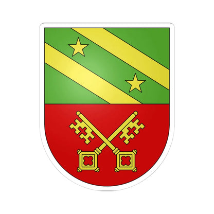 Lancy-coat of arms (Switzerland) (Coat of Arms) STICKER Vinyl Kiss-Cut Decal 4 Inch White - The Sticker Space