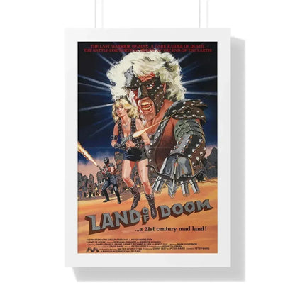 LAND OF DOOM 1986 - Framed Movie Poster 16″ x 24″ White - The Sticker Space