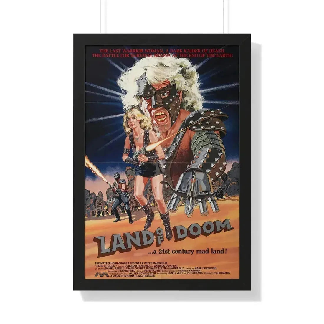 LAND OF DOOM 1986 - Framed Movie Poster - The Sticker Space