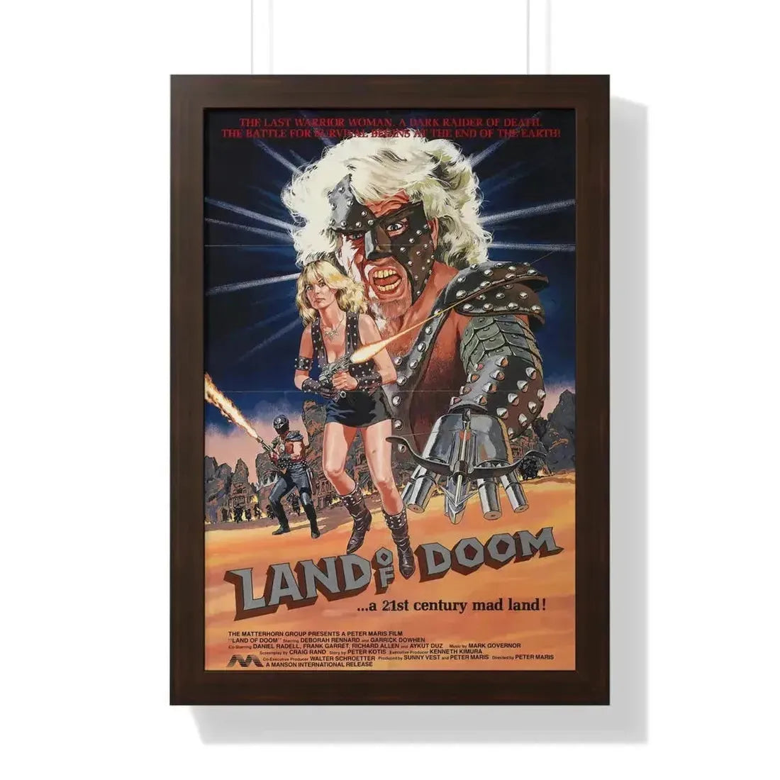 LAND OF DOOM 1986 - Framed Movie Poster - The Sticker Space