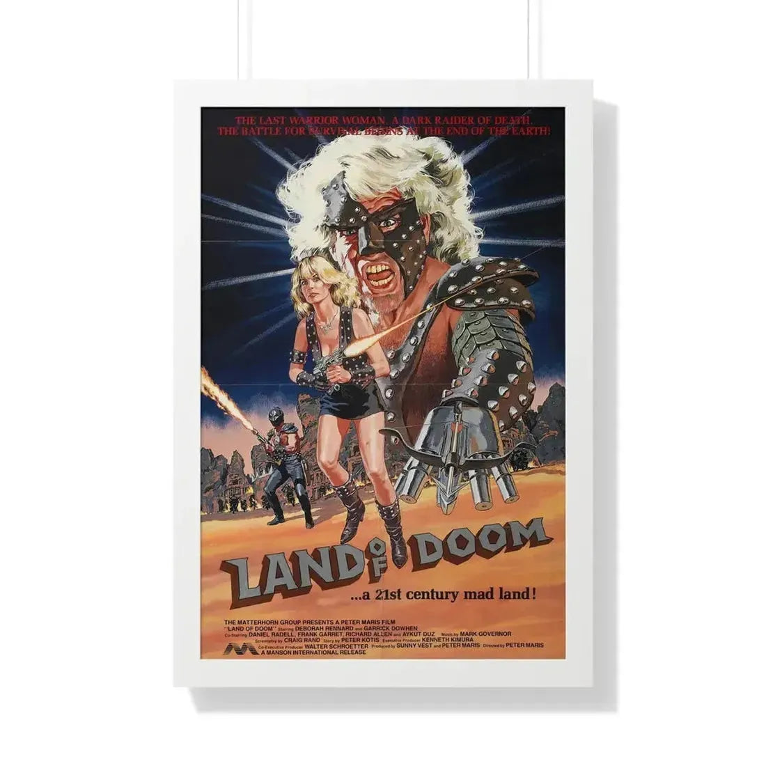 LAND OF DOOM 1986 - Framed Movie Poster - The Sticker Space