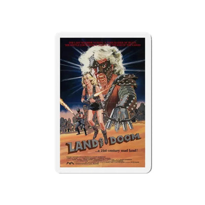 LAND OF DOOM 1986 Movie Poster - Refrigerator Magnet 4 Inch Die-Cut - The Sticker Space