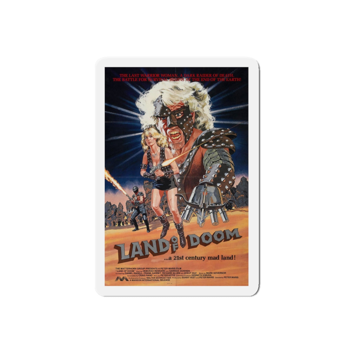 LAND OF DOOM 1986 Movie Poster - Refrigerator Magnet-5" x 5"-The Sticker Space