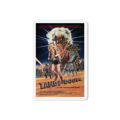 LAND OF DOOM 1986 Movie Poster - Refrigerator Magnet 6 Inch Die-Cut - The Sticker Space