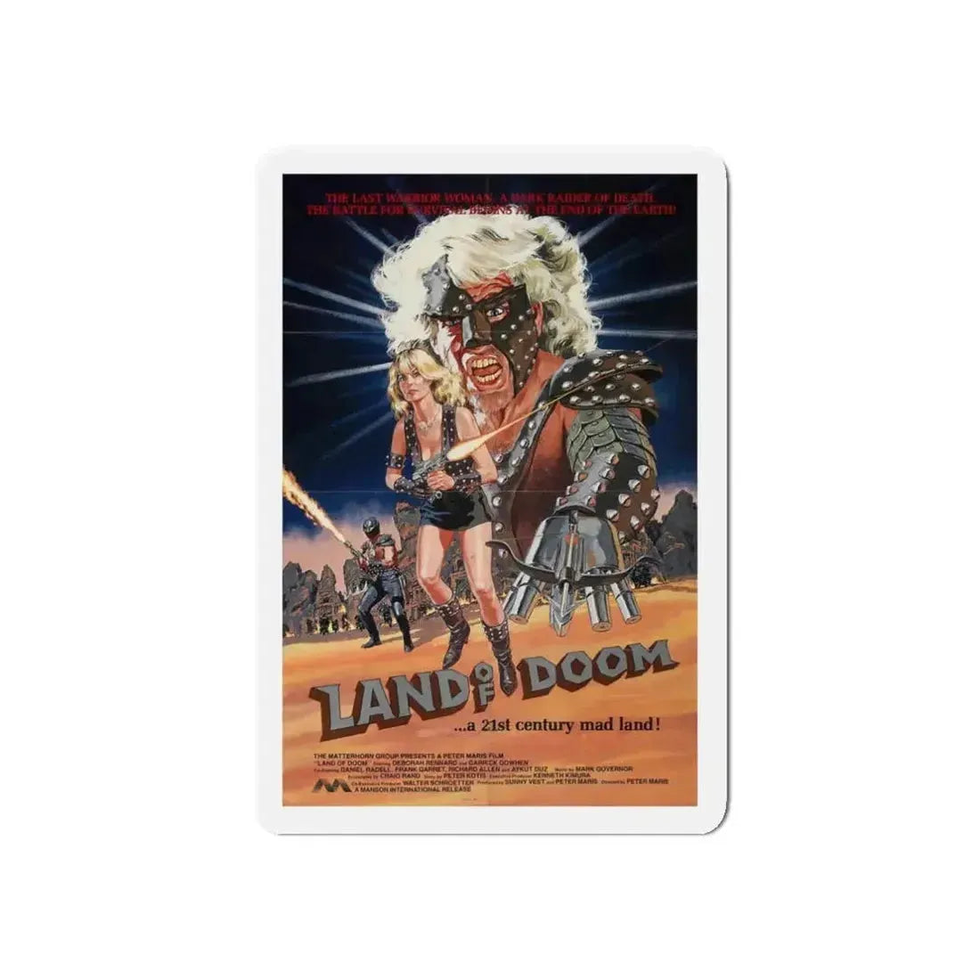 LAND OF DOOM 1986 Movie Poster - Refrigerator Magnet - The Sticker Space