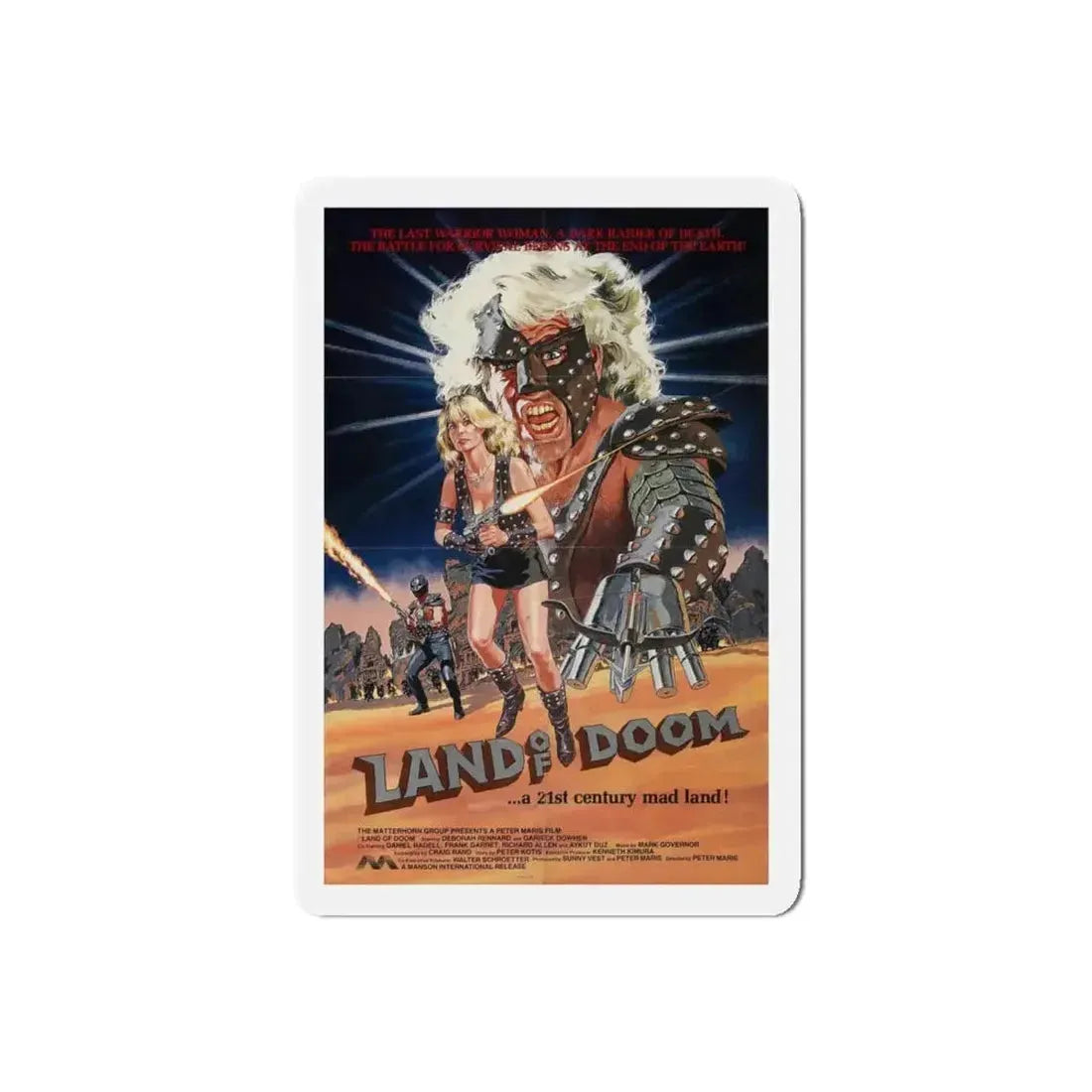 LAND OF DOOM 1986 Movie Poster - Refrigerator Magnet - The Sticker Space