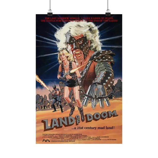 LAND OF DOOM 1986 - Paper Movie Poster 12″ x 18″ Matte - The Sticker Space