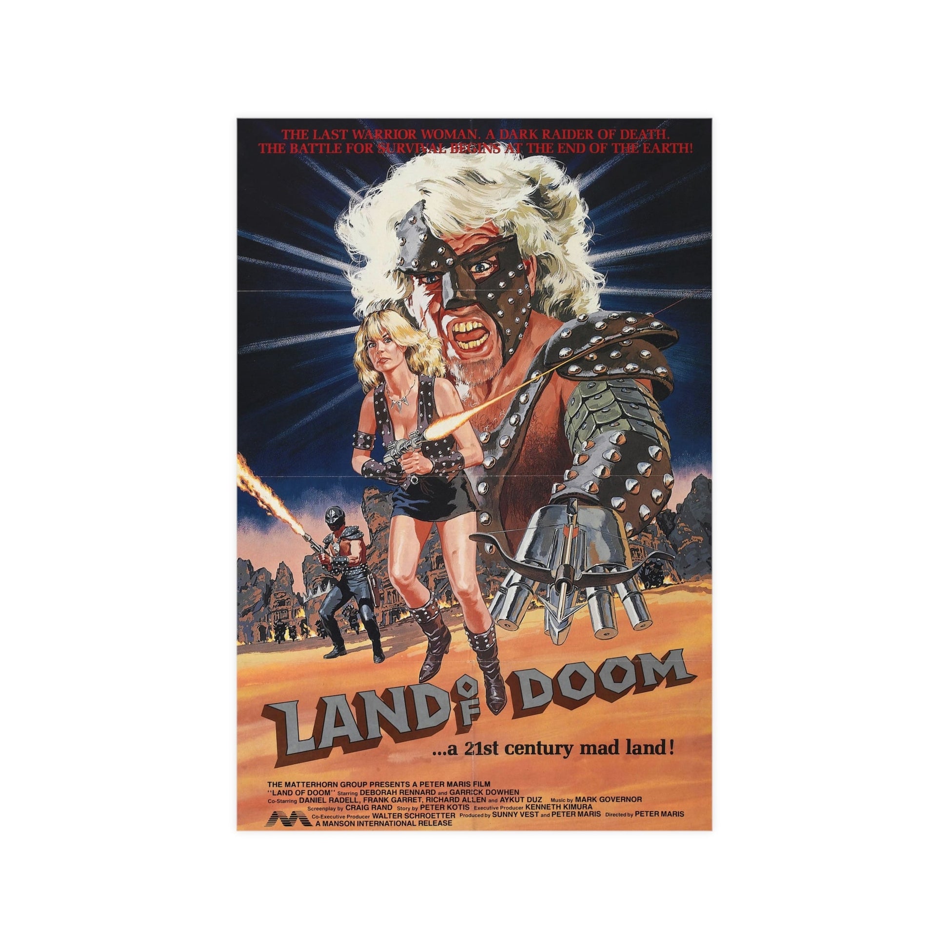 LAND OF DOOM 1986 - Paper Movie Poster-12″ x 18″ (Vertical)-The Sticker Space