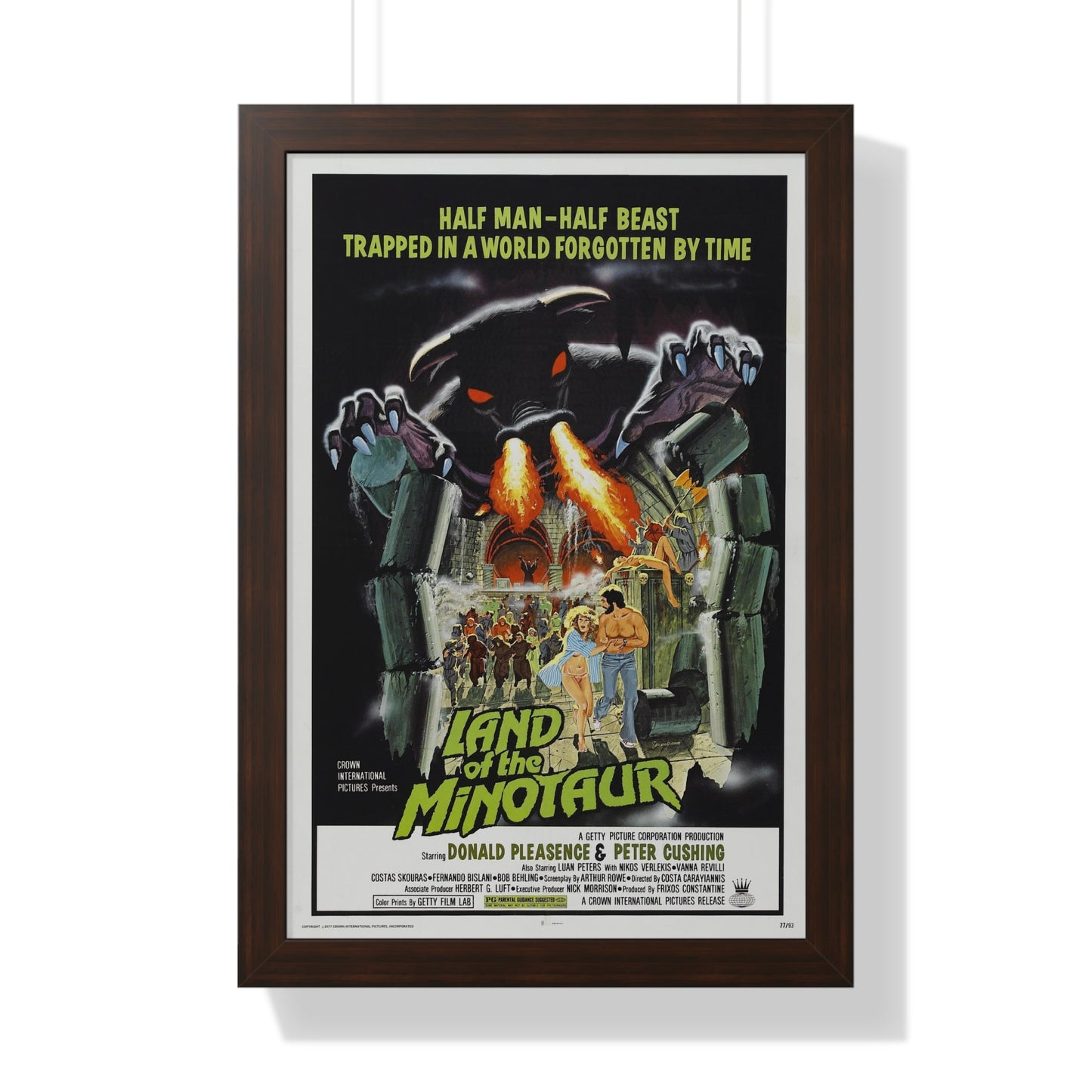 LAND OF THE MINOTAUR 1976 - Framed Movie Poster-16″ x 24″-The Sticker Space