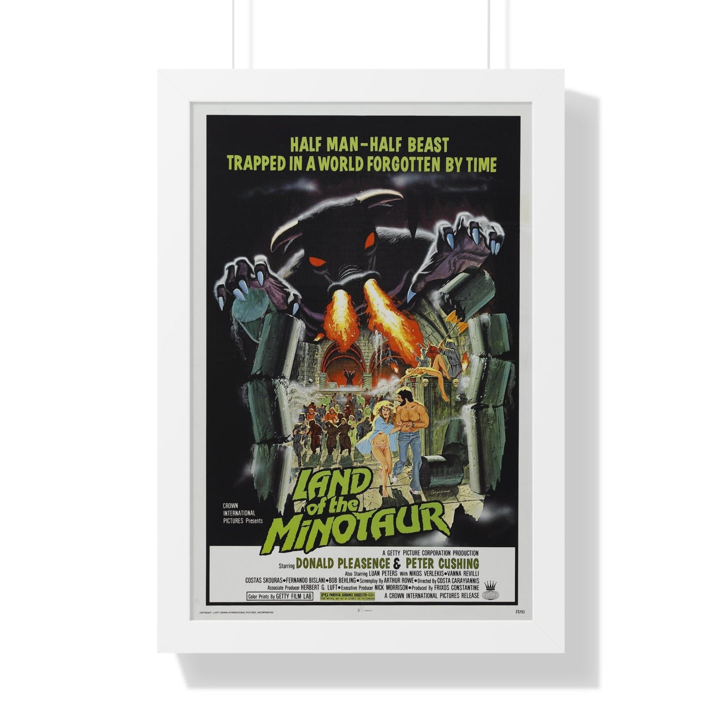 LAND OF THE MINOTAUR 1976 - Framed Movie Poster-16″ x 24″-The Sticker Space