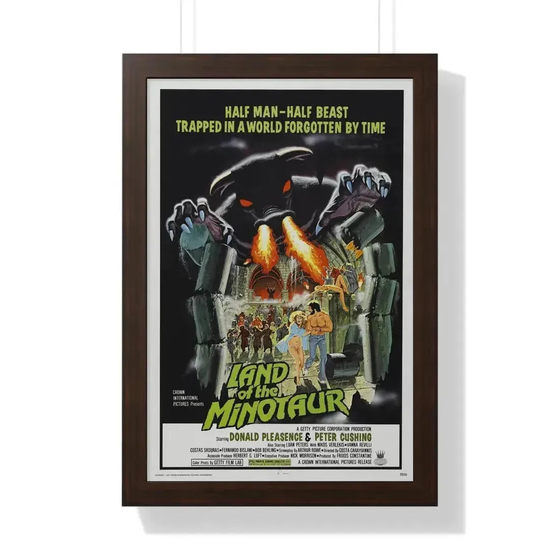 LAND OF THE MINOTAUR 1976 - Framed Movie Poster - The Sticker Space
