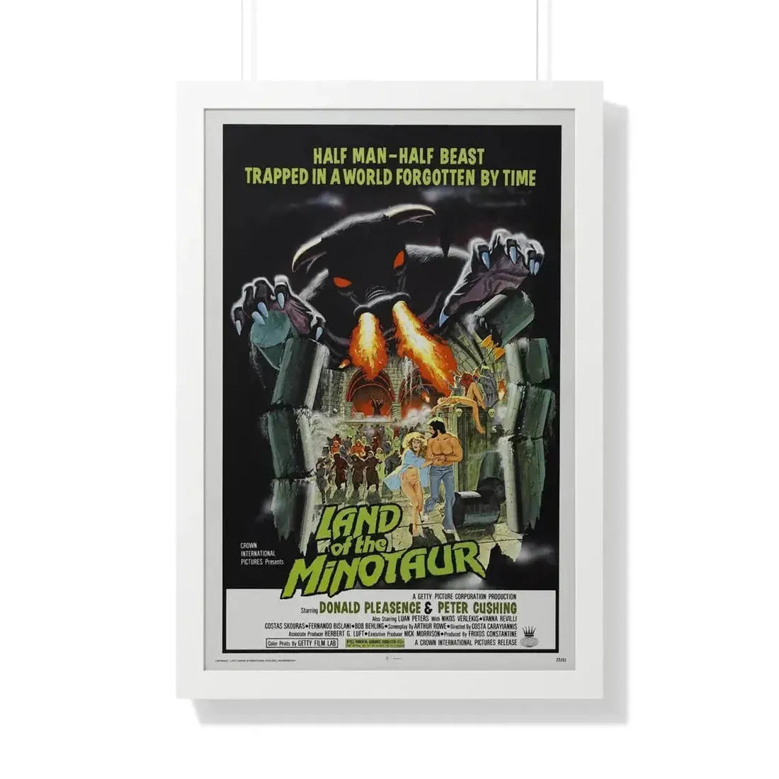 LAND OF THE MINOTAUR 1976 - Framed Movie Poster - The Sticker Space