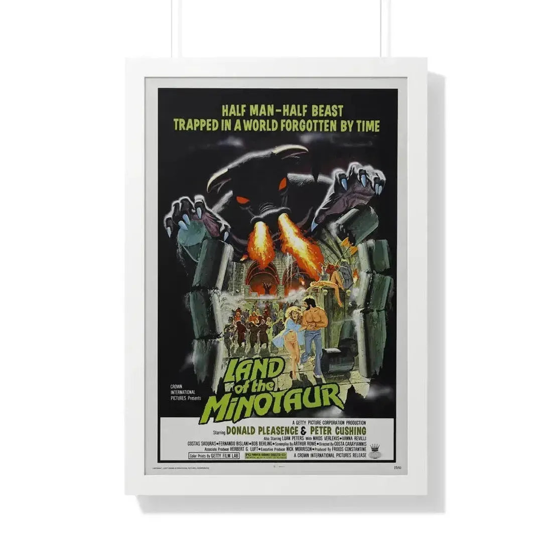 LAND OF THE MINOTAUR 1976 - Framed Movie Poster - The Sticker Space