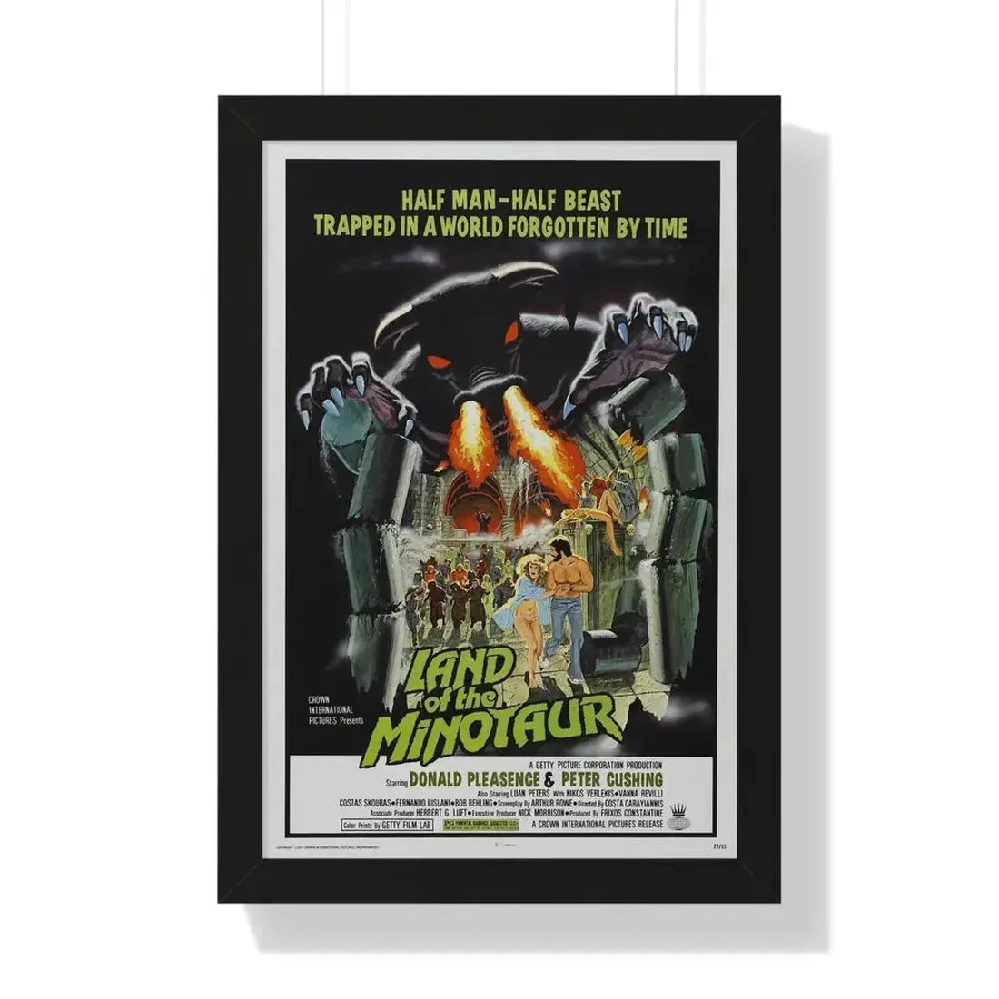 LAND OF THE MINOTAUR 1976 - Framed Movie Poster - The Sticker Space
