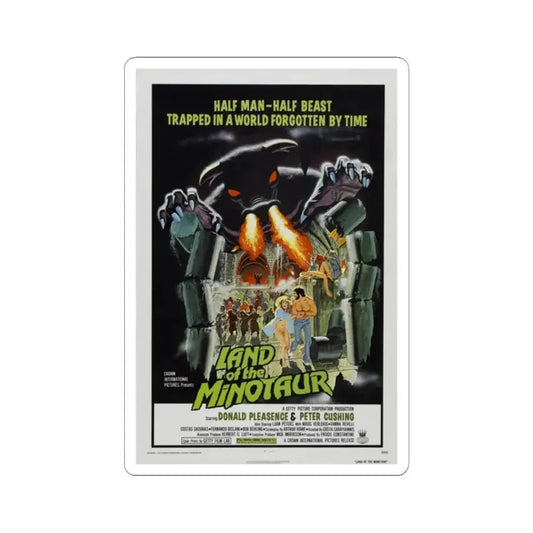 LAND OF THE MINOTAUR 1976 Movie Poster - STICKER Vinyl Kiss-Cut Decal 2 Inch White - The Sticker Space