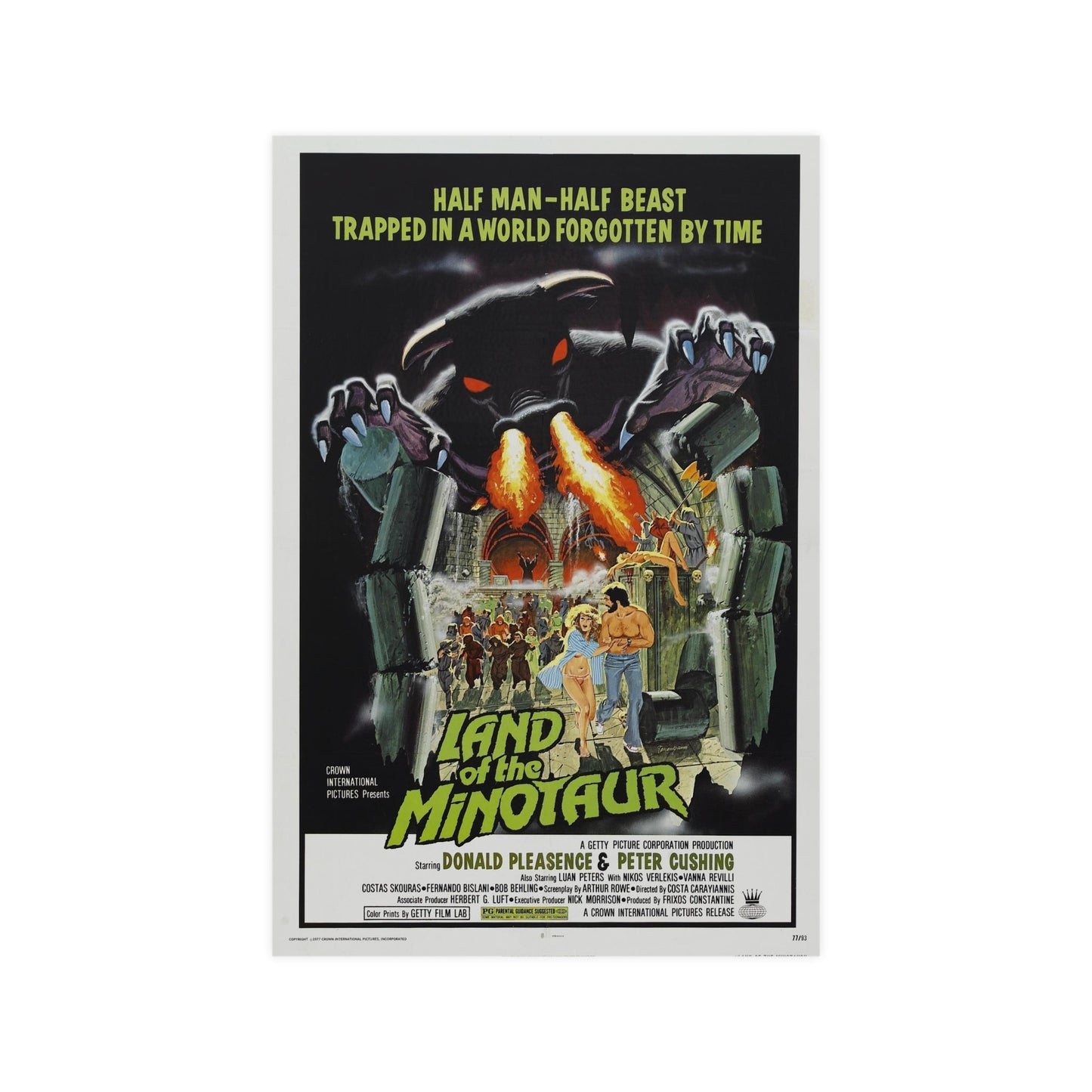 LAND OF THE MINOTAUR 1976 - Paper Movie Poster-12″ x 18″ (Vertical)-The Sticker Space