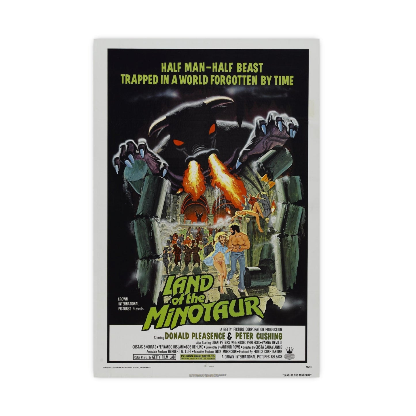 LAND OF THE MINOTAUR 1976 - Paper Movie Poster-16″ x 24″ (Vertical)-The Sticker Space