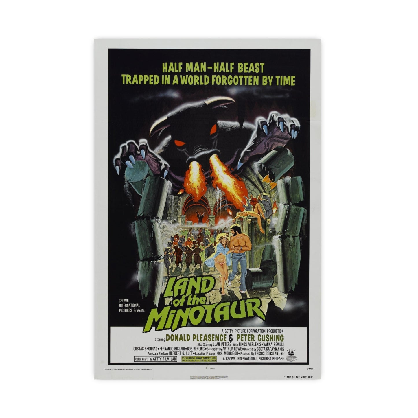 LAND OF THE MINOTAUR 1976 - Paper Movie Poster-20″ x 30″ (Vertical)-The Sticker Space