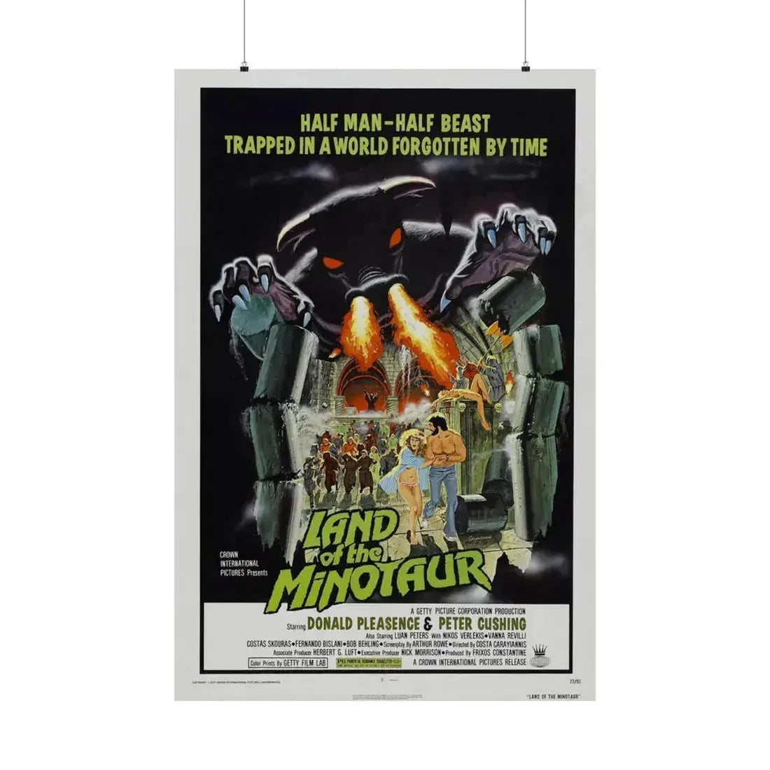 LAND OF THE MINOTAUR 1976 - Paper Movie Poster 36" x 54" Matte - The Sticker Space
