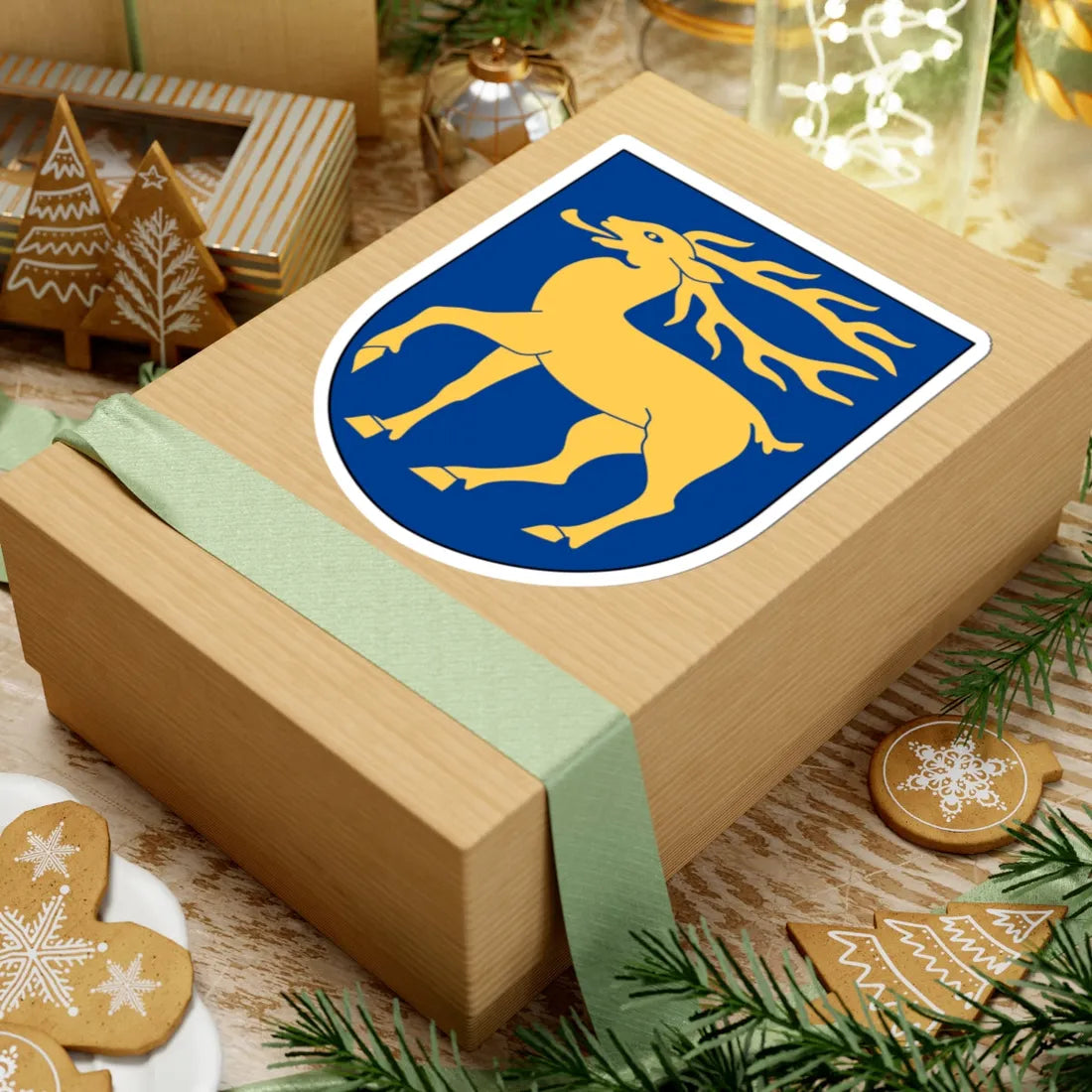 Åland vapen (Finland) (Coat of Arms) STICKER Vinyl Kiss-Cut Decal - The Sticker Space