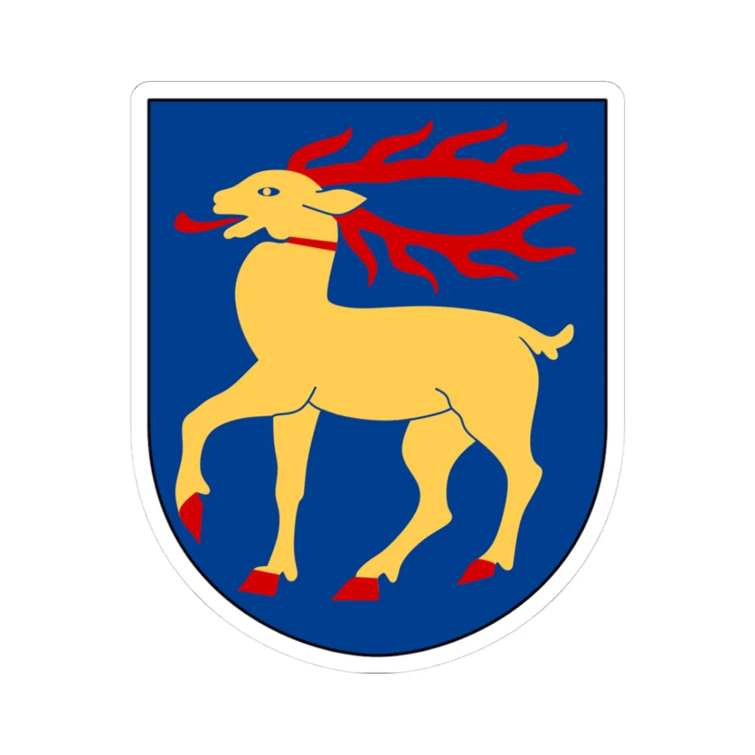 Öland vapen (Sweden) (Coat of Arms) STICKER Vinyl Kiss-Cut Decal 3 Inch White - The Sticker Space