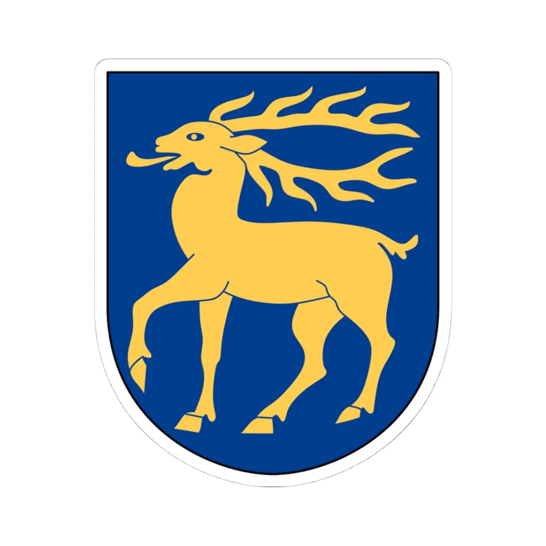 Åland vapen (Sweden) (Coat of Arms) STICKER Vinyl Kiss-Cut Decal 4 Inch White - The Sticker Space
