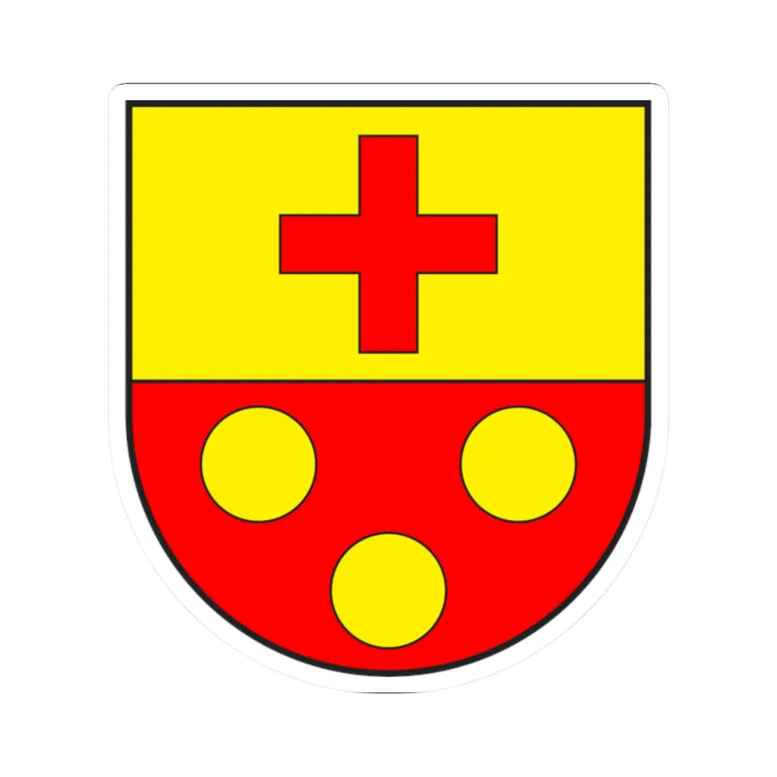 Landarenca wappen (Switzerland) (Coat of Arms) STICKER Vinyl Kiss-Cut Decal 2 Inch White - The Sticker Space