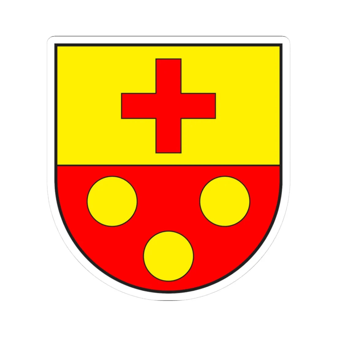 Landarenca wappen (Switzerland) (Coat of Arms) STICKER Vinyl Kiss-Cut Decal 3 Inch White - The Sticker Space
