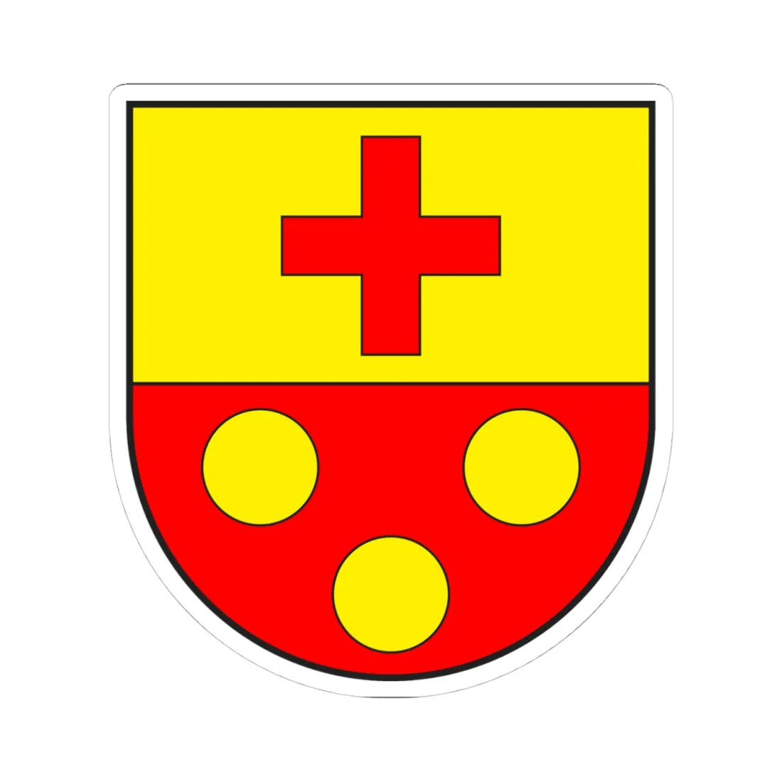 Landarenca wappen (Switzerland) (Coat of Arms) STICKER Vinyl Kiss-Cut Decal 4 Inch White - The Sticker Space
