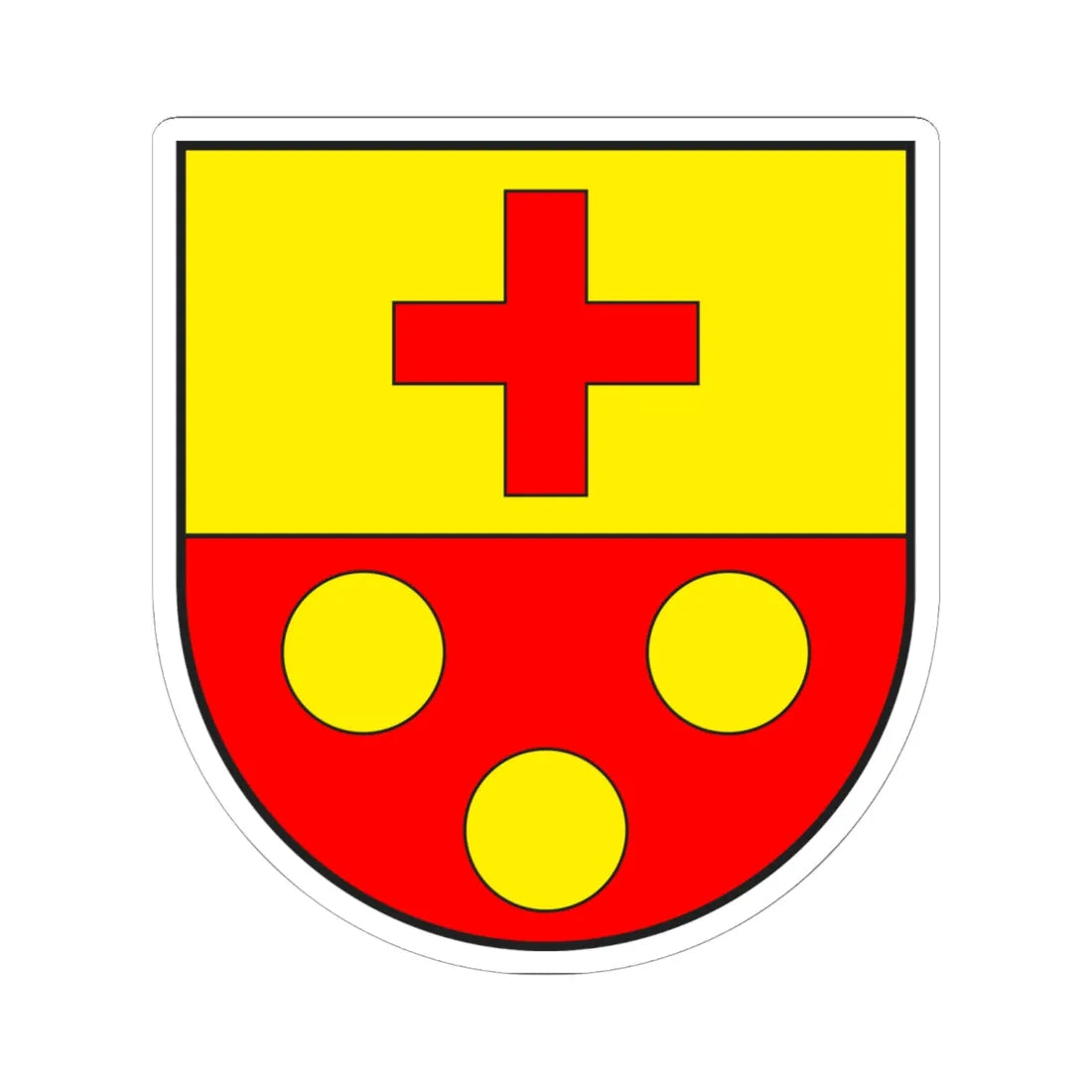 Landarenca wappen (Switzerland) (Coat of Arms) STICKER Vinyl Kiss-Cut Decal 6 Inch White - The Sticker Space