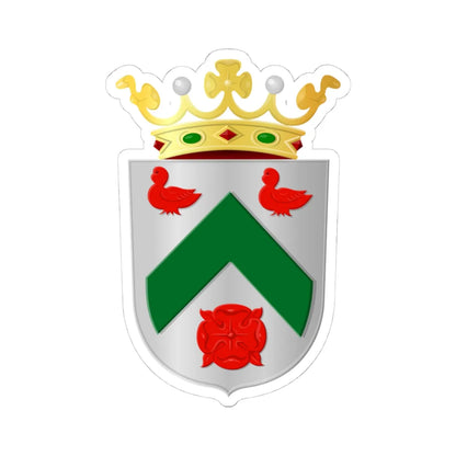Landerd wapen (Netherlands) (Coat of Arms) STICKER Vinyl Kiss-Cut Decal 4 Inch White - The Sticker Space