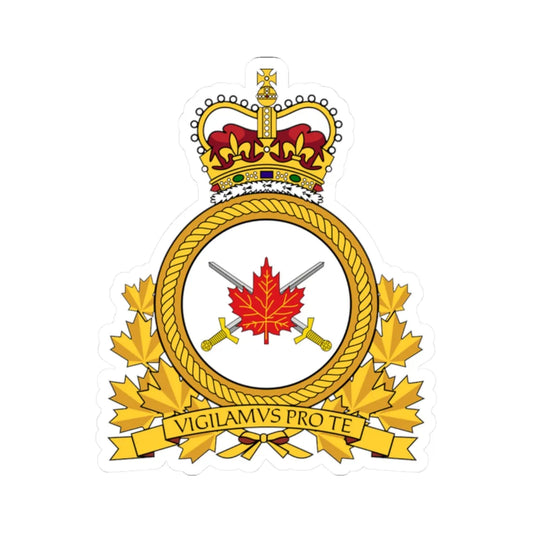 LANDFORCOM Emblem (Canada) (Coat of Arms) STICKER Vinyl Kiss-Cut Decal 2 Inch White - The Sticker Space