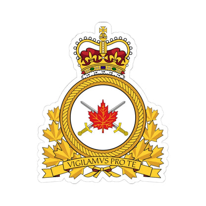LANDFORCOM Emblem (Canada) (Coat of Arms) STICKER Vinyl Kiss-Cut Decal 4 Inch White - The Sticker Space