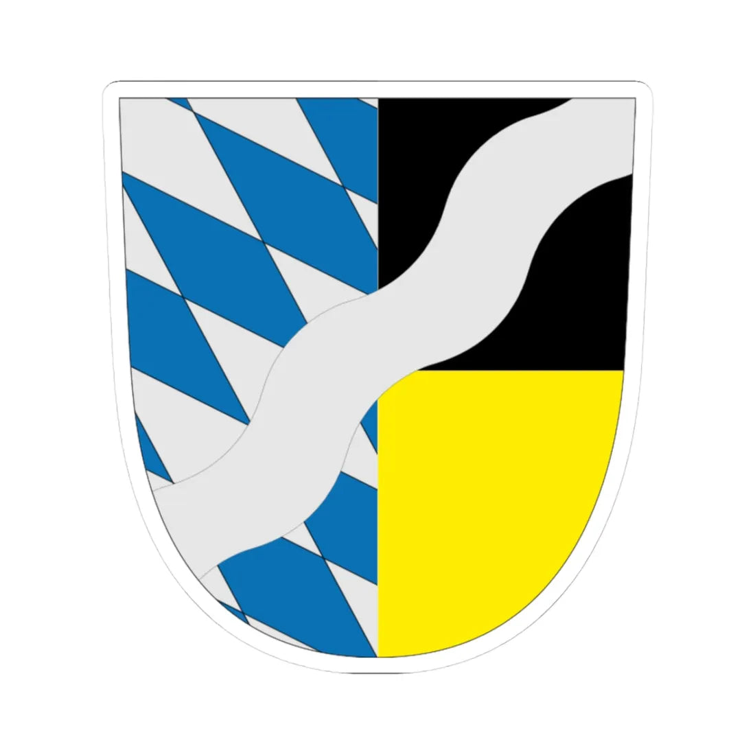 Landkreiswappen Muenchen (Germany) (Coat of Arms) STICKER Vinyl Kiss-Cut Decal 3 Inch White - The Sticker Space
