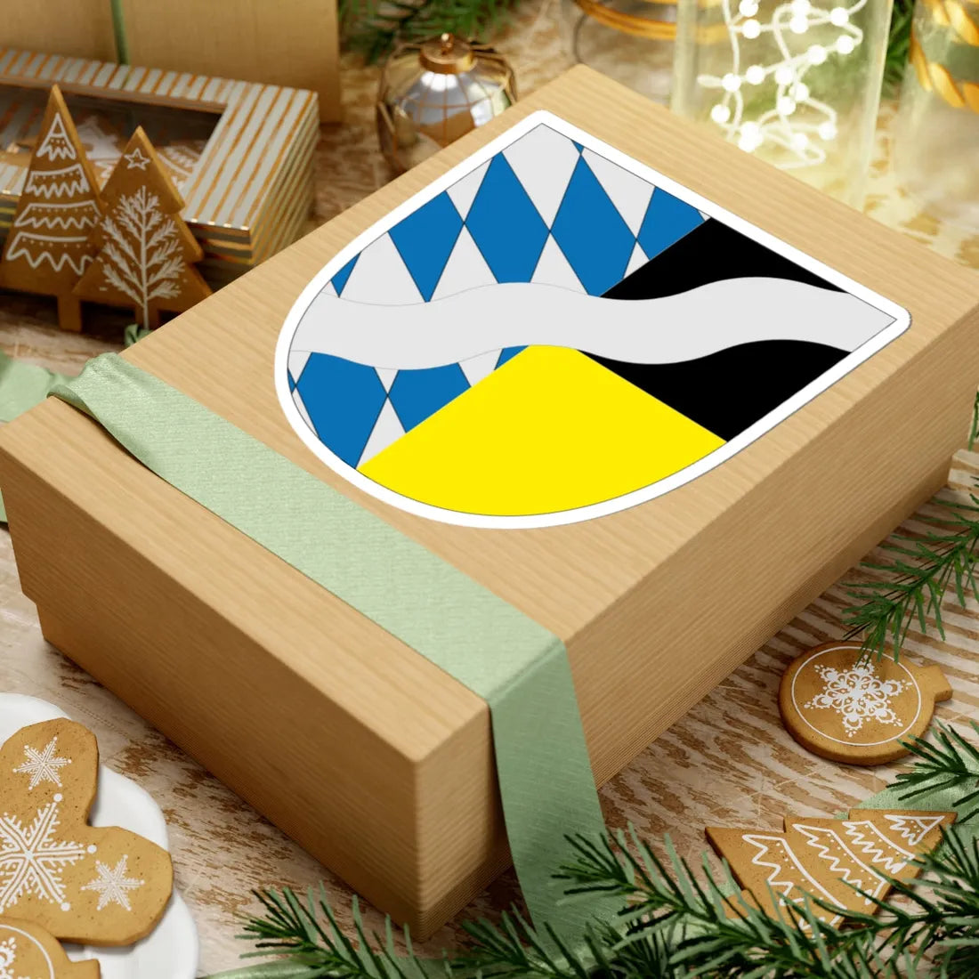 Landkreiswappen Muenchen (Germany) (Coat of Arms) STICKER Vinyl Kiss-Cut Decal - The Sticker Space