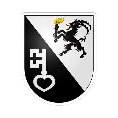 Landquart-coat of arms (Switzerland) (Coat of Arms) STICKER Vinyl Kiss-Cut Decal 4 Inch White - The Sticker Space