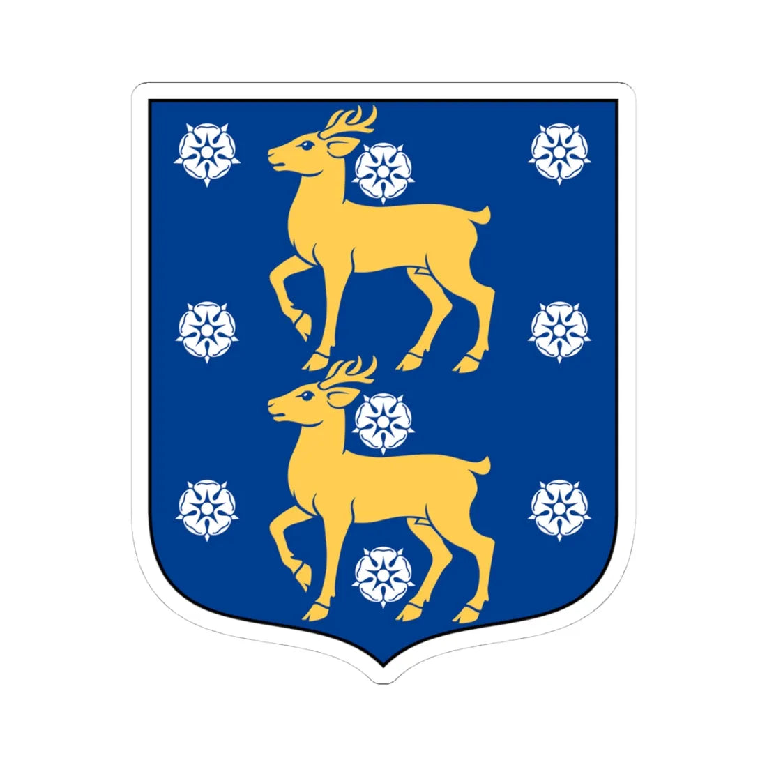 Ölands-Ålands vapen (Sweden) (Coat of Arms) STICKER Vinyl Kiss-Cut Decal 4 Inch White - The Sticker Space